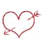 17" Lighted Red Heart with Arrow Valentine's Day Window Silhouette Decoration